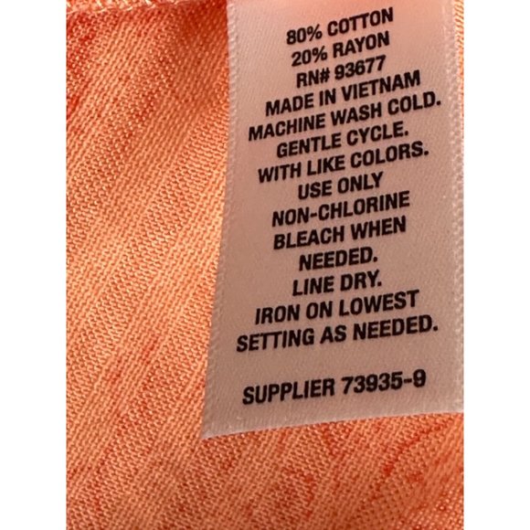 A.N.A Shirt Orange Floral Short Sleeve Button Women's Adult Cruise Hawaii Sz L - Picture 6 of 8